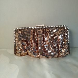 Bronze Carlo Fellini evening bag